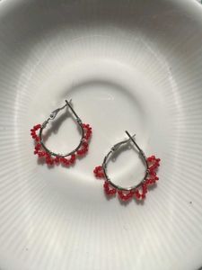 Half Flower Hoops 🥀