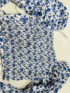 Floral Blue Top