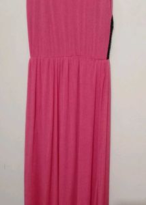 Pink &amp; Black Sequin Maxi Dress