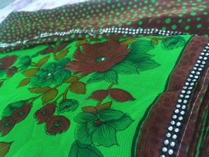 Green Floral Saree💚💚