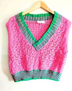 Magenta Colour Vest Size-40