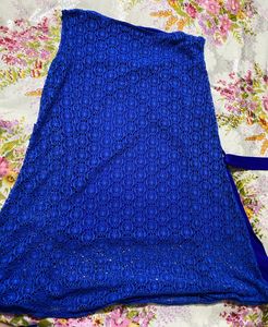 Very Beautiful,pretty Flower Netted Blue Colourtop