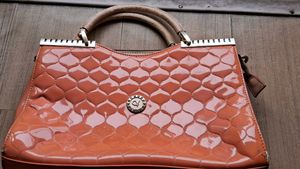 Stylish Orange Quilted Handbag