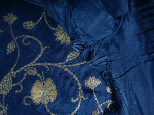 Blue &amp; Gold Embroidered Indian Suit