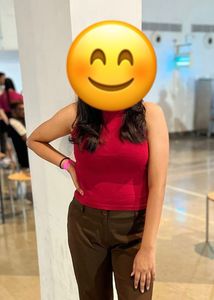 Casual Red Halter Neck Summer Top