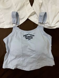 Cute Light Blue Top Size32-34 New100%