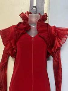 Pintrest Red Ruffle Dress