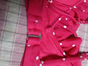 Pink Polka Dot Crop Top