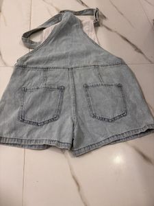 Denim Overalls Shorts