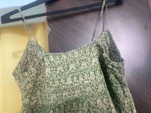 Green Embellished Cotton Dress