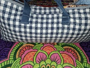 Blue Checked Bag