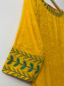 Stylish Mustard yellow A-line Top