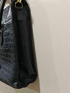 Hidesign Croc Embossed Laptop Bag