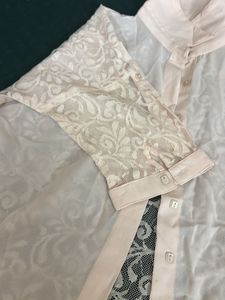 Cream Shirt Top