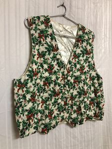 Floral Printed Green Vest
