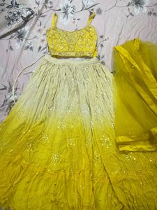 Yellow Heavy Lehenga Choli Set