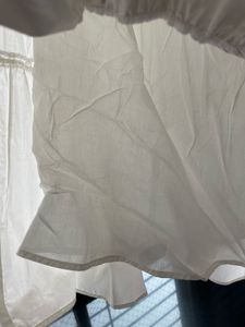 white cottagecore maxi skirt