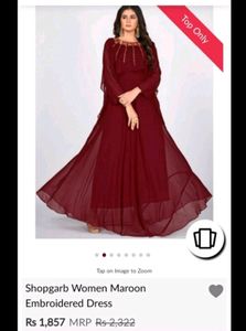 NEW STYLISH ELEGANT MARRON GOWN