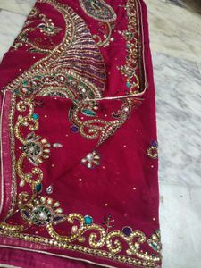 Darkest Pink Saree Beautiful ❤️