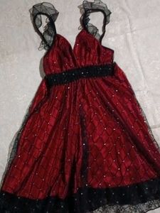 Red & Black Party Dress