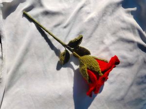 Crochet Red Rose