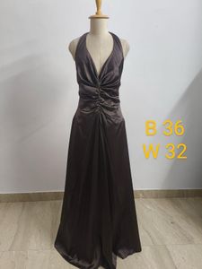 Brown Halter Gown