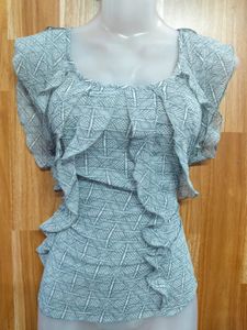 Ruffled Sheer Top
