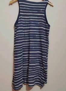 Navy Blue White Lining Camisoles For 34 Bust
