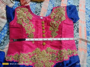 Girl&#39;s Pink &amp; Blue Embroidered Dress