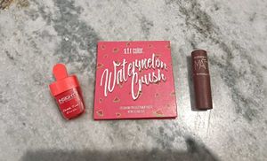 (Set Of 3)Makeup Kit -Lipstick+Eyeshadow+blush