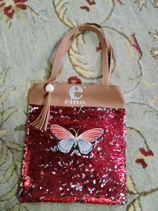 Fancy Synthetic Leather Shining handbag