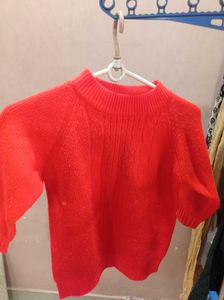 Orange cropped Sweater