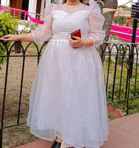 White Tulle Midi Dress - Romantic &amp; Chic