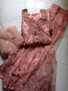 New Net Sharara Kurta Set