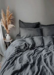 Charcoal Double Size  Bedsheet