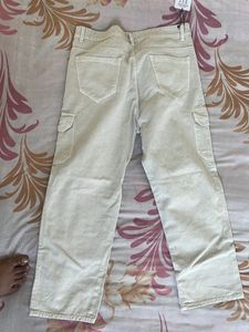Cargo Jeans Beige Colour