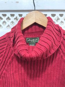 Imported Cozy Red Turtleneck Sweater A