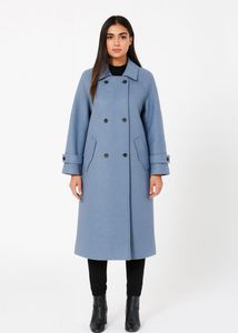 Elegant Blue Trench Coat