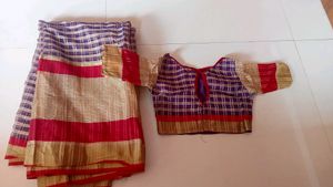 Cotton Saree With Blouse