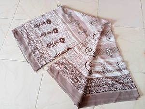 2 White Saree Combo