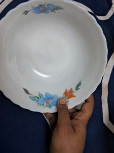 Three Ceramic Laopala Brand Bowl And 4 Spoon