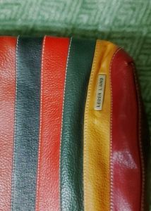 Vintage Leder Land Striped Leather Bag