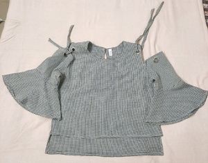 Dungaree (Stretchable), Top &amp; Glittered Shrug
