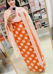 Polka Dot Salwar Kameez Unstitched Clothes