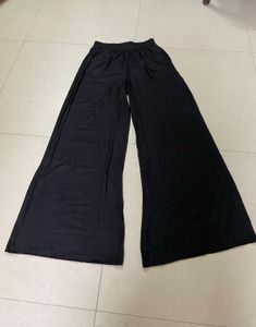 Zara Satin Flared Trouser Black