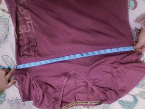Smart Mauve Plain Top In t Shirt Style Xl Size