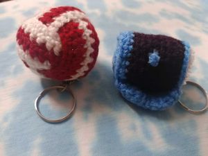 Crochet Combo Pack Of Coffee Mug And Tennis Ball