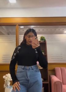 Black Embellished Top