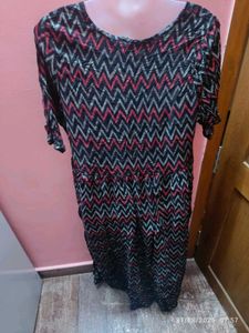XXL size Chic Printed Maxi Dress