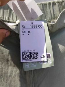 H&amp;M Straight Linen Blend Trouser